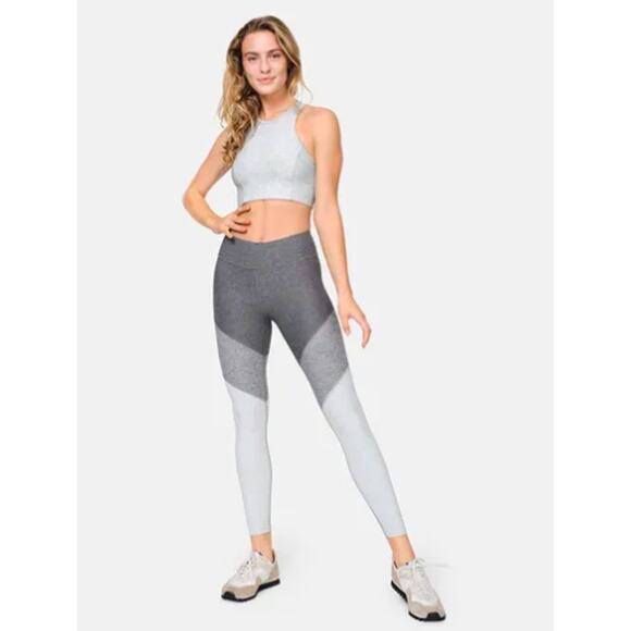 Outdoor Voices XSmall XS Heather Gray Graphite Springs 7/8 Colorblock Leggings - Picture 10 of 11